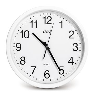Deli Silent Wall Clock 37cm White