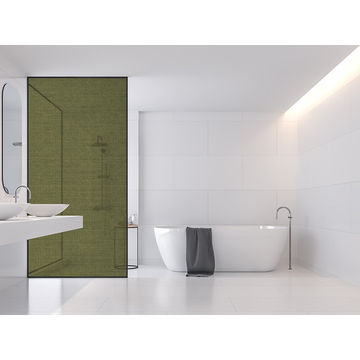 Frosted Vinyl Sticker For Your Shower Glass (glass not included)  Design: Neutral Green