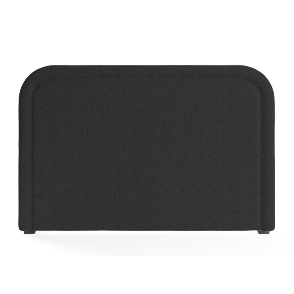 Bella Linen Headboard Black Double