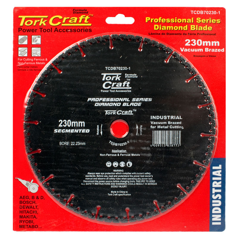 Tork Craft - Diamond Blade Seg.230 x 22.23mm Vacuum Brazed