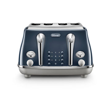 DeLonghi Icona Capitals 4 Slice Toaster - London Blue CTOC4003.BL