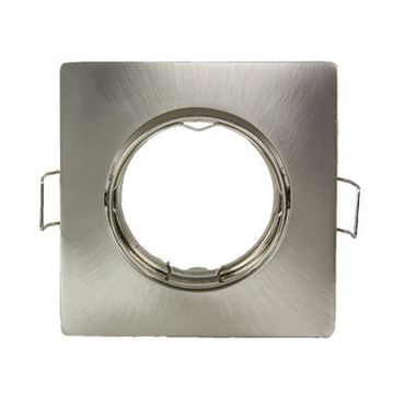 Satin Nickel Downlight Square 82x82mm