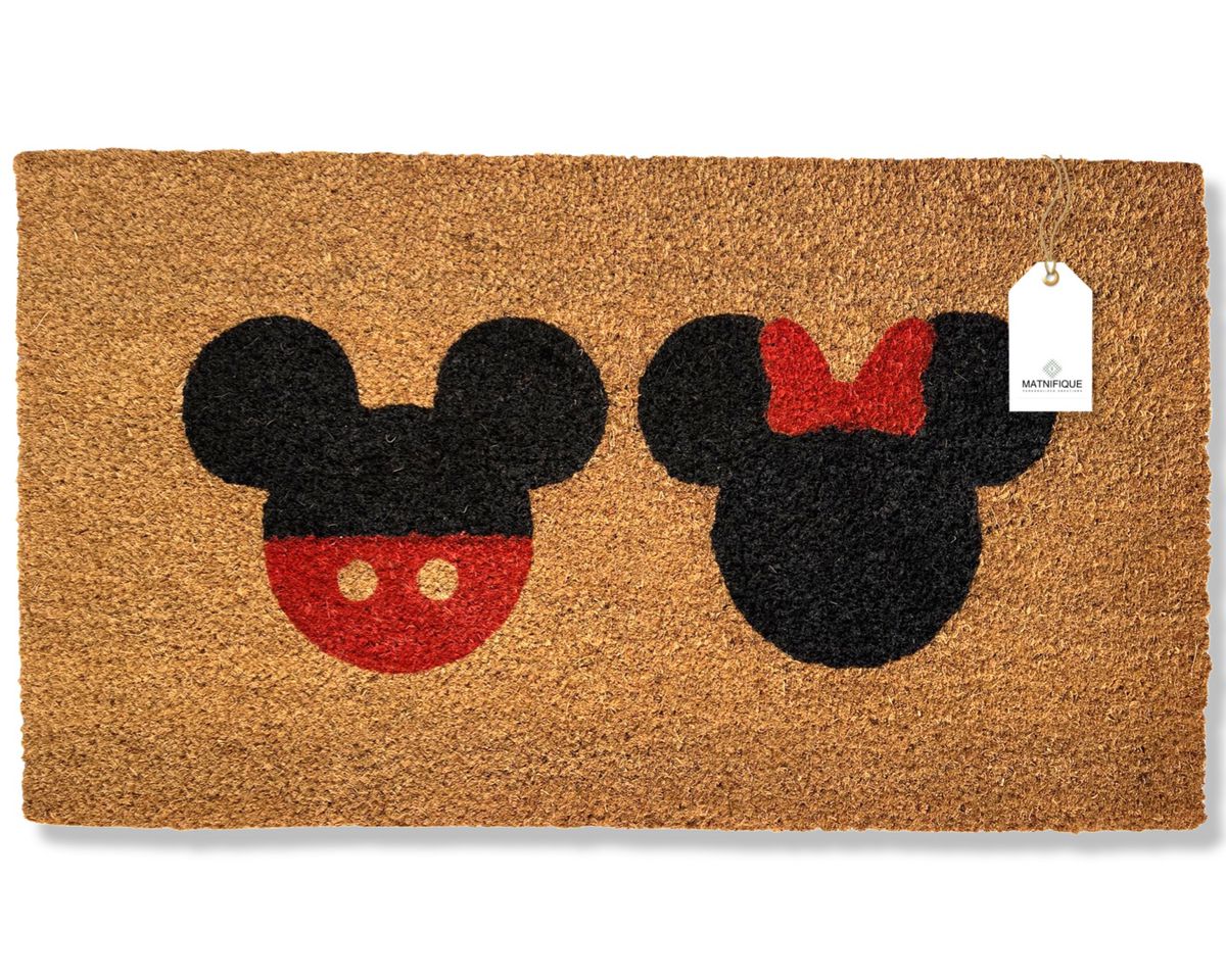 Matnifique Coir Design Doormat - Micky & Minnie 700 x 400 x 14mm