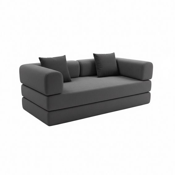 Linx Corduroy Compression Sofa - Dark Grey