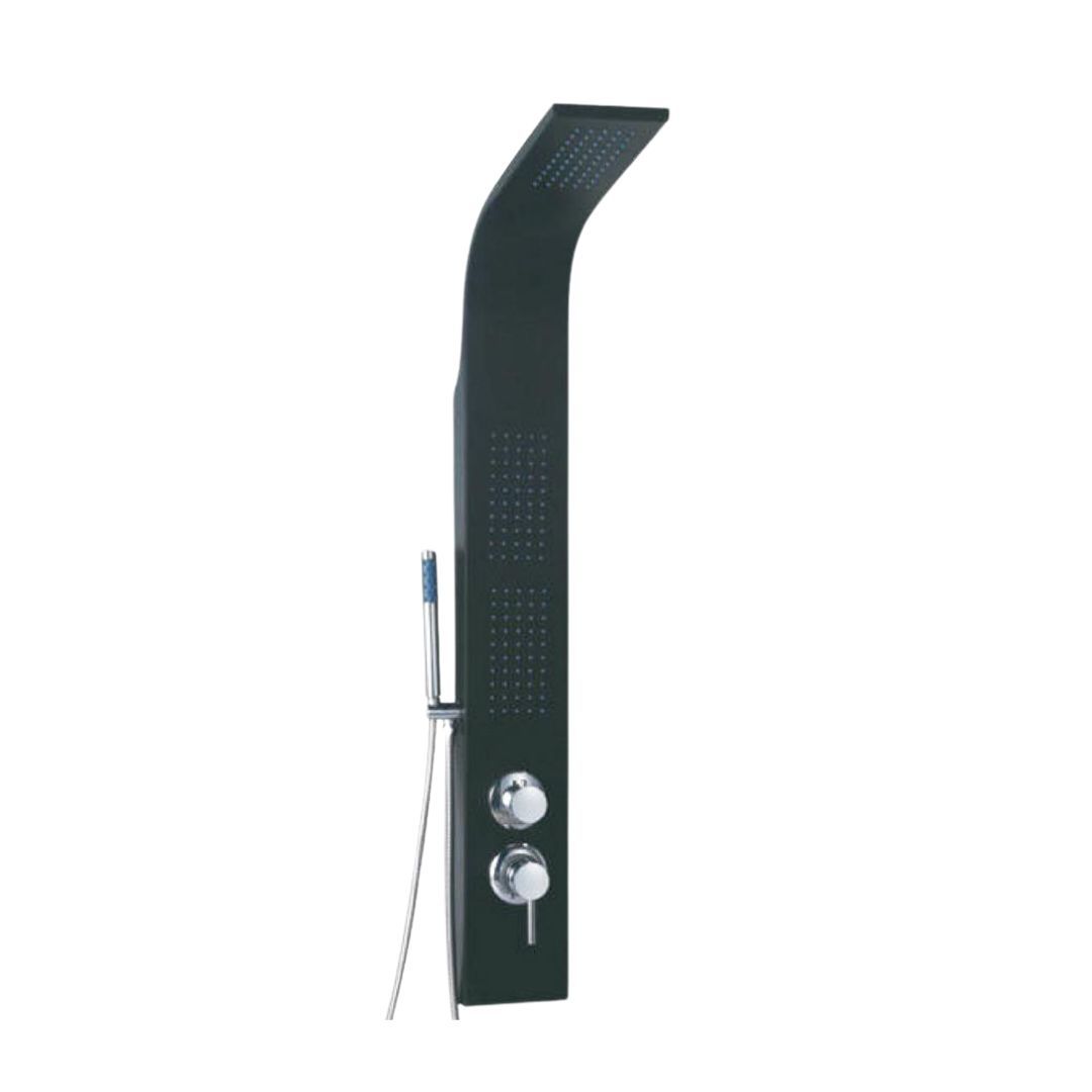 SHOWER PANEL CURV - 1400X200M - MATT BALCK
