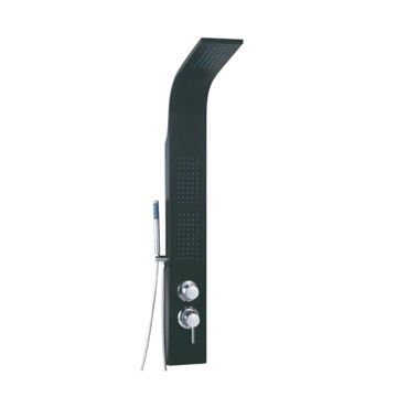 SHOWER PANEL CURV - 1400X200M - MATT BALCK