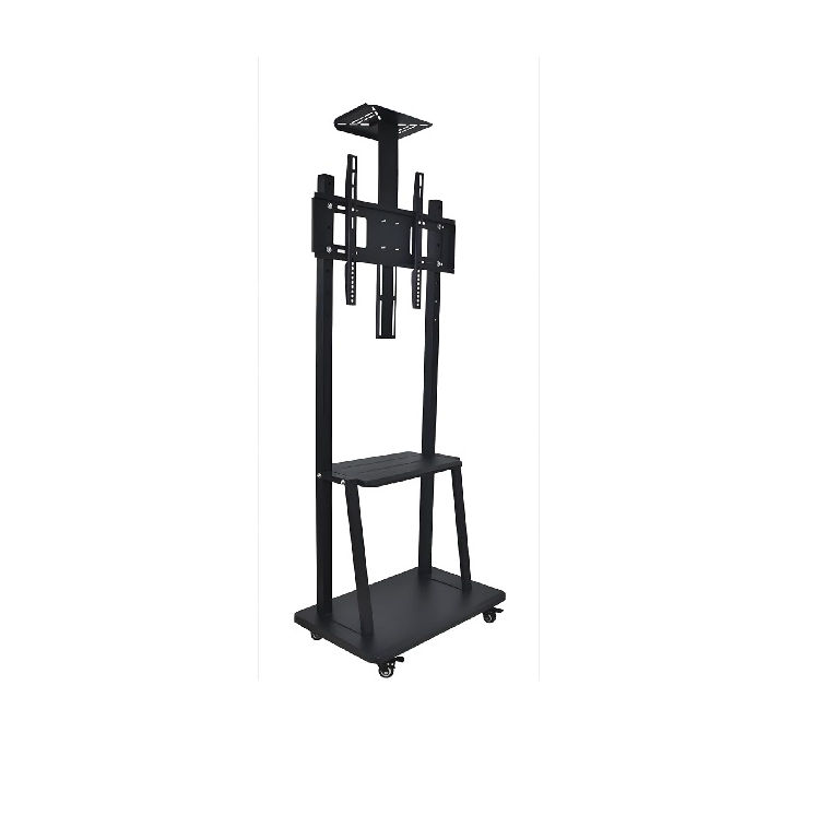 1700 Mobile Floor TV Mount Stand Trolley Cart 2 Shelves with wheels 32-70 Inch