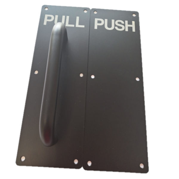 Hardware Pull/Push Plate Black