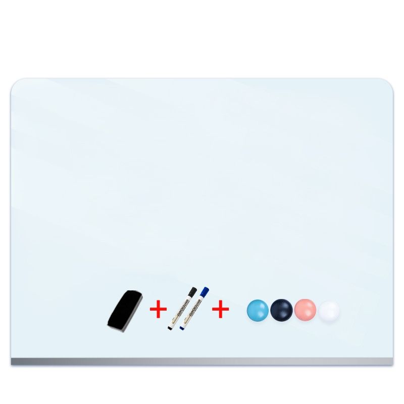 Deli Full-Screen Magnetic Glass Whiteboard 1200x900mm