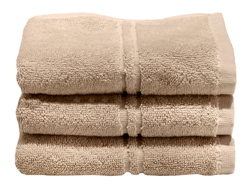 Bunty's Hotel Collection 600GSM 30x50cms Guest Towel - 03 Pc Pack - Tapioca