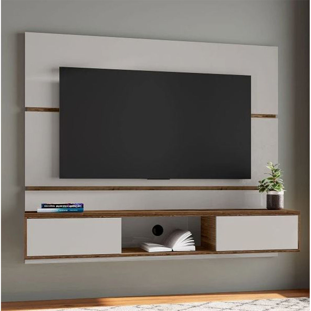 Painel Ambar Plasma Stand-Off White/Ipe