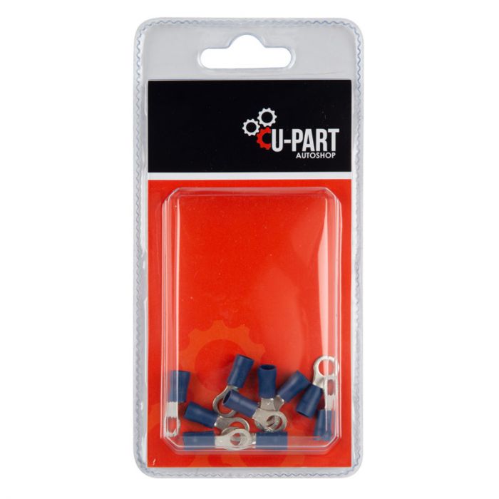 U-Part Terminal Blue Ring Lug - LR25005 - 1.5-2.5mm x 5mm - Bulk Pack of 10