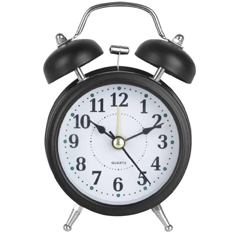 Metal Battery Powered Analogue Retro Double Bell Alarm Clock