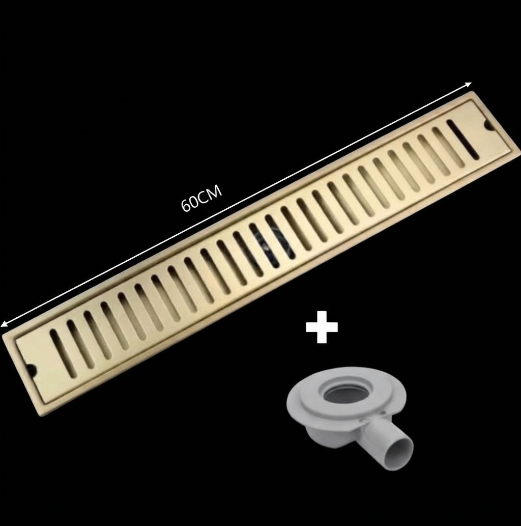 HOMZ GOLD 60CM SHOWER TRAP SUS304 STAINLESS STEEL