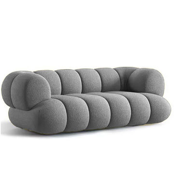 Cordelia Plush Two Seater Sofa-Coco-Charcoal