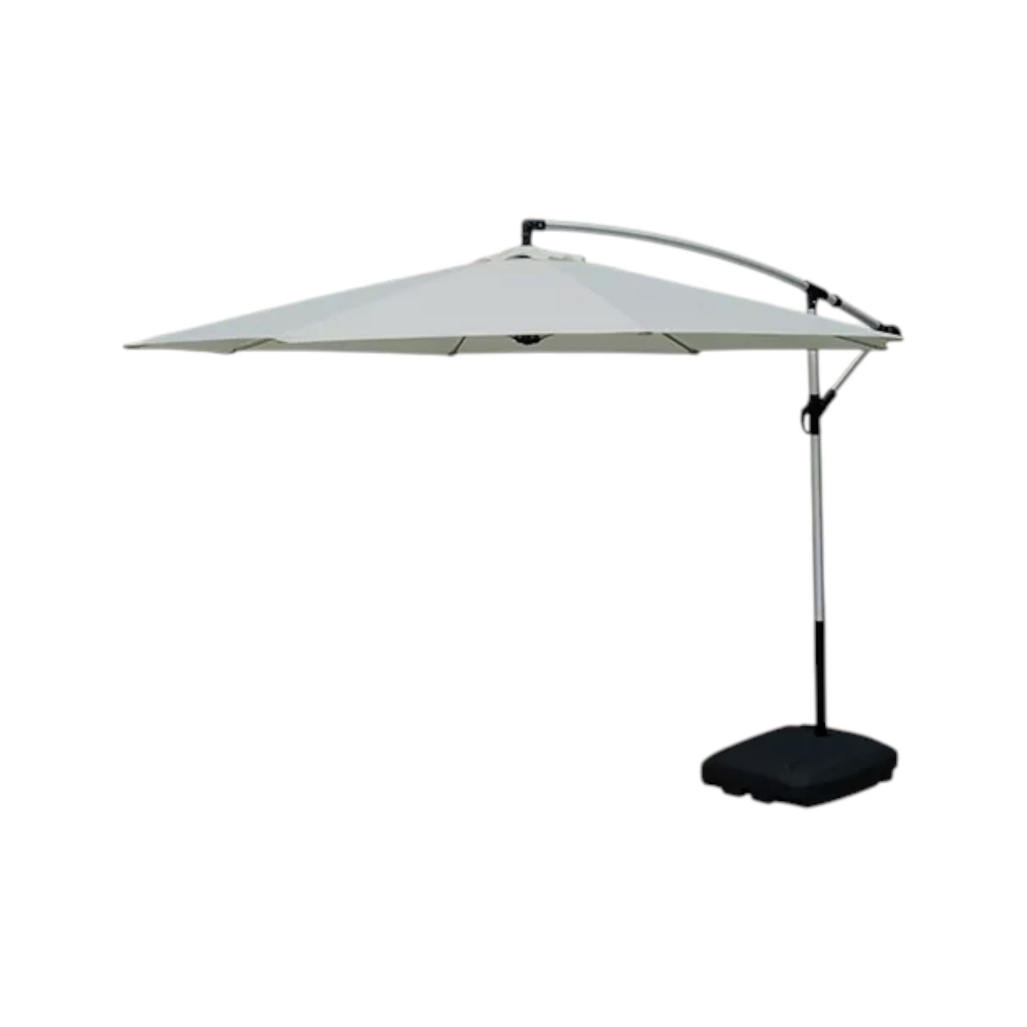 Aluminium Cantilever Patio Umbrella With Base -3M (WHITE)