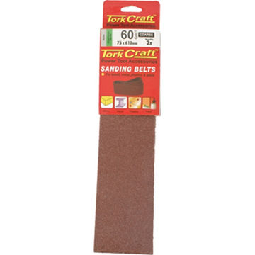 Tork Craft - Sanding Belt - 2 Piece - 75mm x 610mm - 60 Grit - 7 Pack