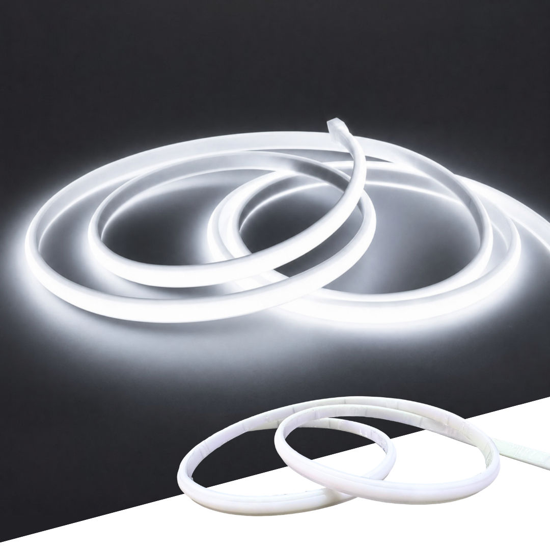 220V COB LED Strip Light – 10mm, 260 LED/M, IP65 Waterproof, 6000K Cool White (Driverless)