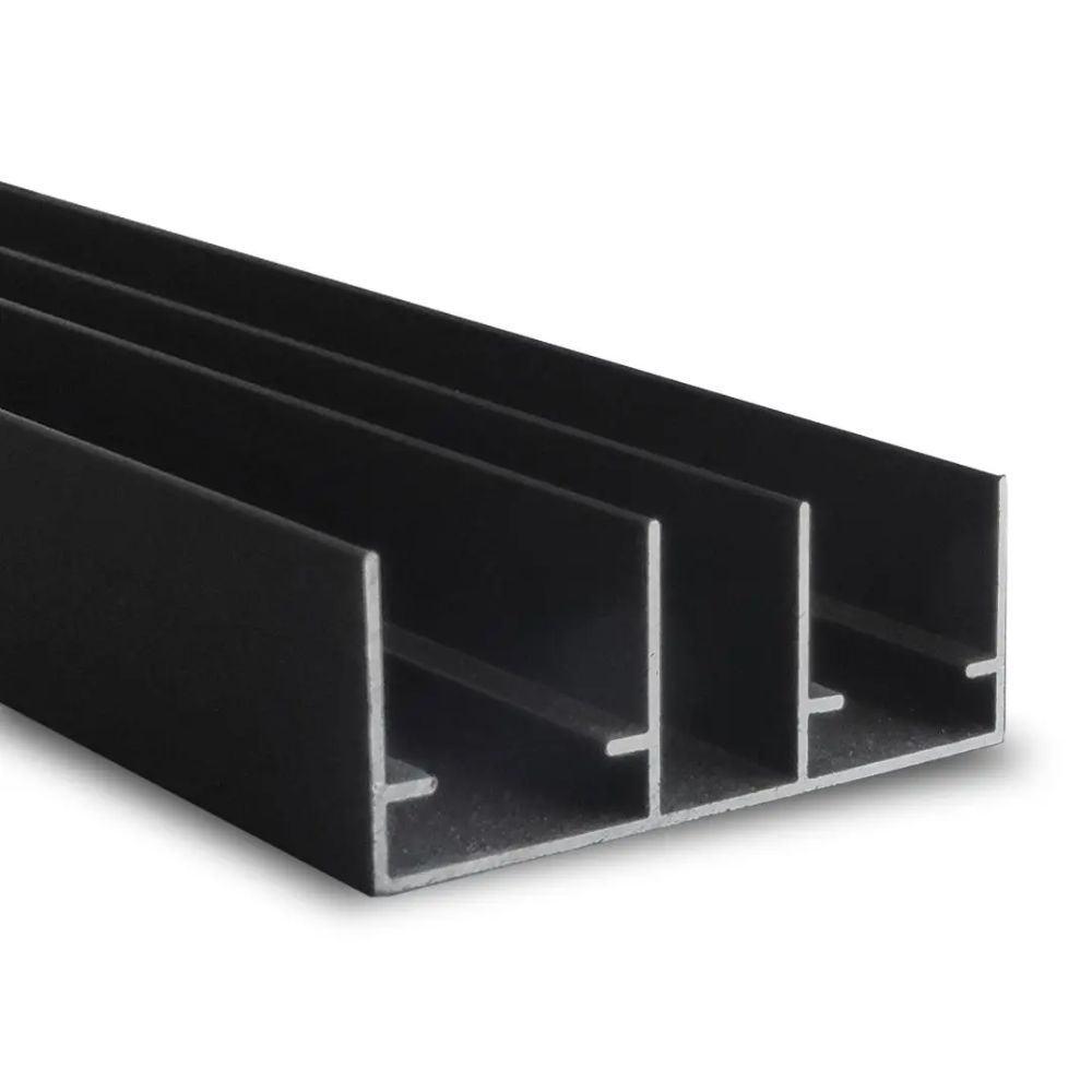 Aluminium Sliding Door Top Profile 2m – 57 20mm Upper Frame Rail
