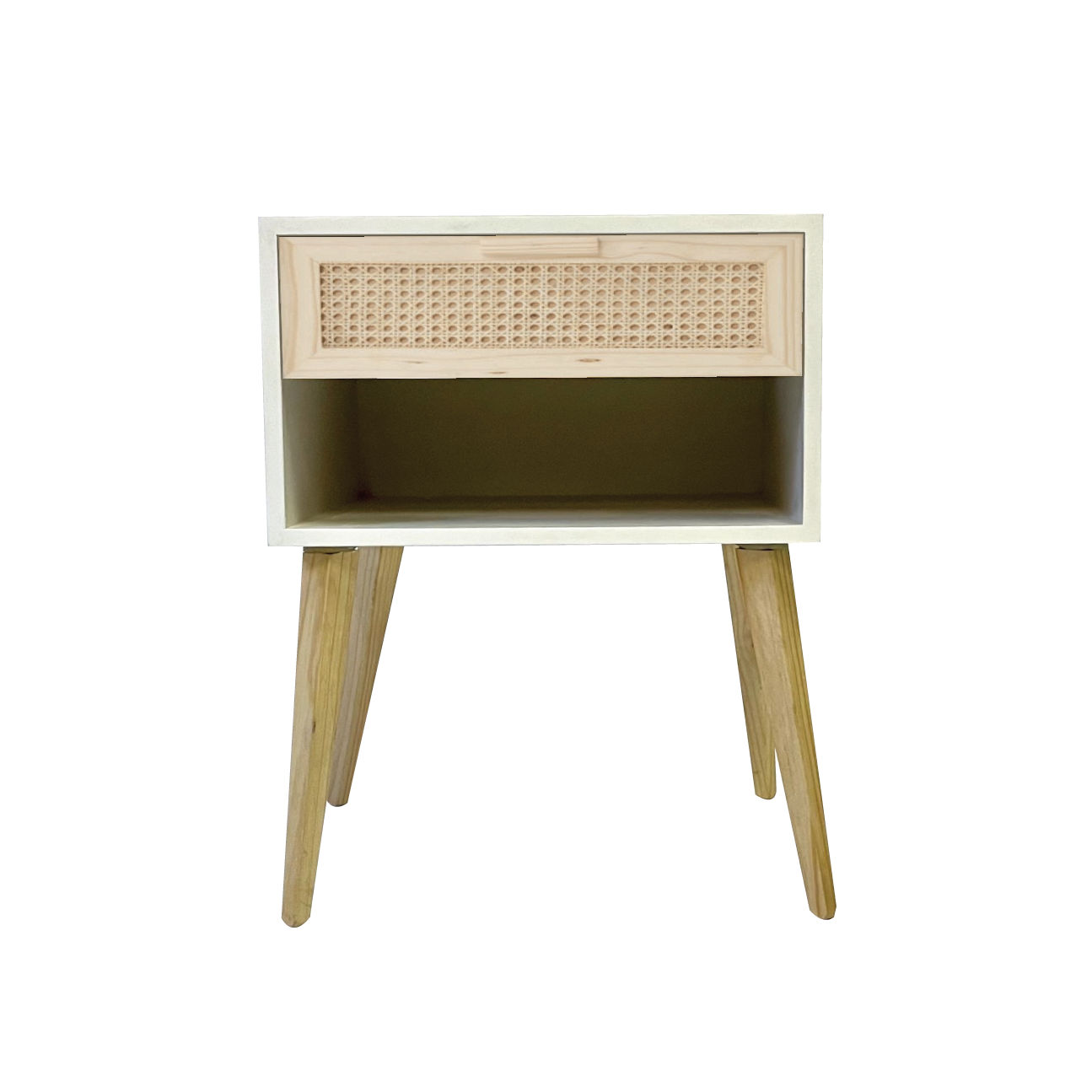 Foxtrot 1 Drawer (Bottom Shelf) Pedestal - White