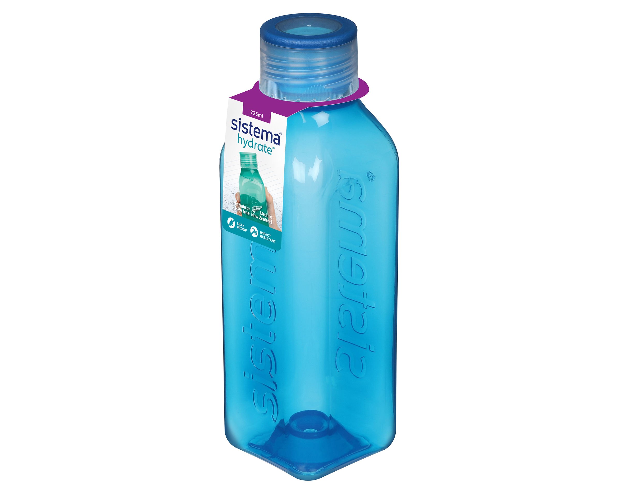 Sistema Sistema - 725ml Medium Square Bottle - Blue