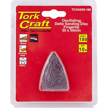 Oscilating Sandpaper A/O 35X50Mm 10Pc  Fingertip 180Grit