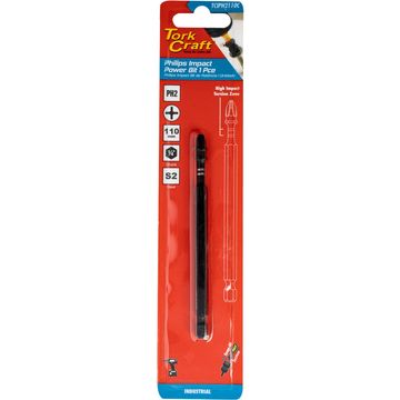 IMPACT PHIL.2 X 110MM INSERT BIT 1PC CARDED