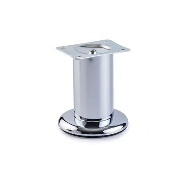Round Leg on Base, H120mm x 50mm, Chrome Plated (4 Pack) BY WOODLY