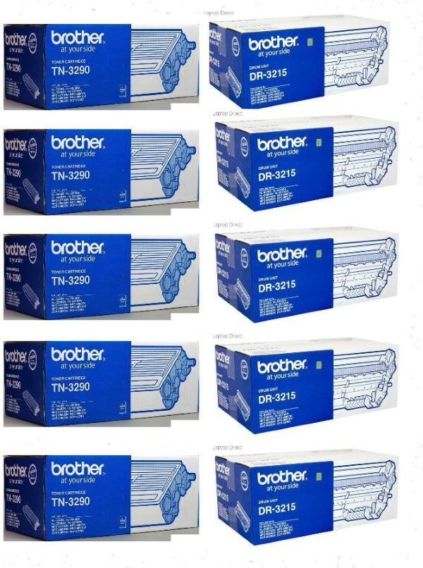 Genuine Brother TN-3290/DR3215 Toner and Drum Bundle(10 Pack)