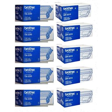 Genuine Brother TN-3290/DR3215 Toner and Drum Bundle(10 Pack)