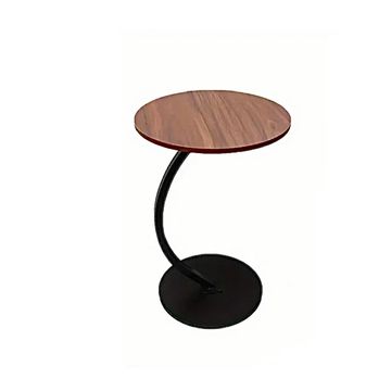 C-SHAPED COUCH SIDE TABLE ROUND