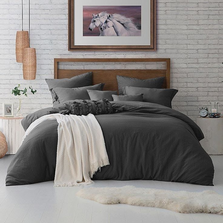 Duvet Cover Grey Double