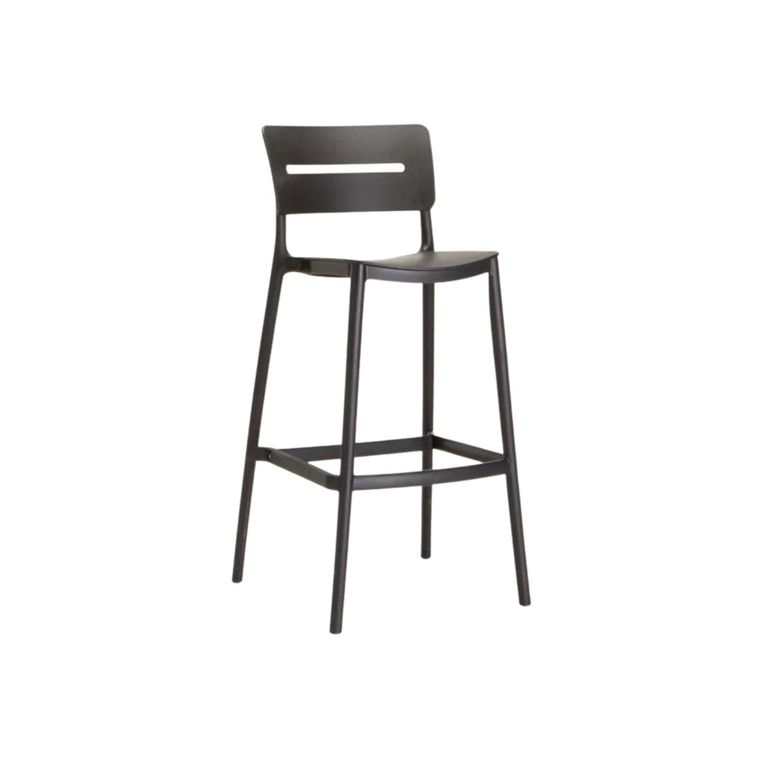 Modern Indoor Outdoor Barstool - Black