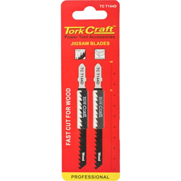 T-Shank Jigsaw Blade Fast Cut For Wood 4Mm 6Tpi 2Pc
