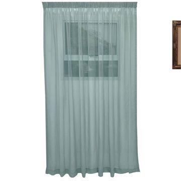 Matoc Designs Curtain -Mystic Voile -Dusty Green -Taped - 265cm W x 218cm H