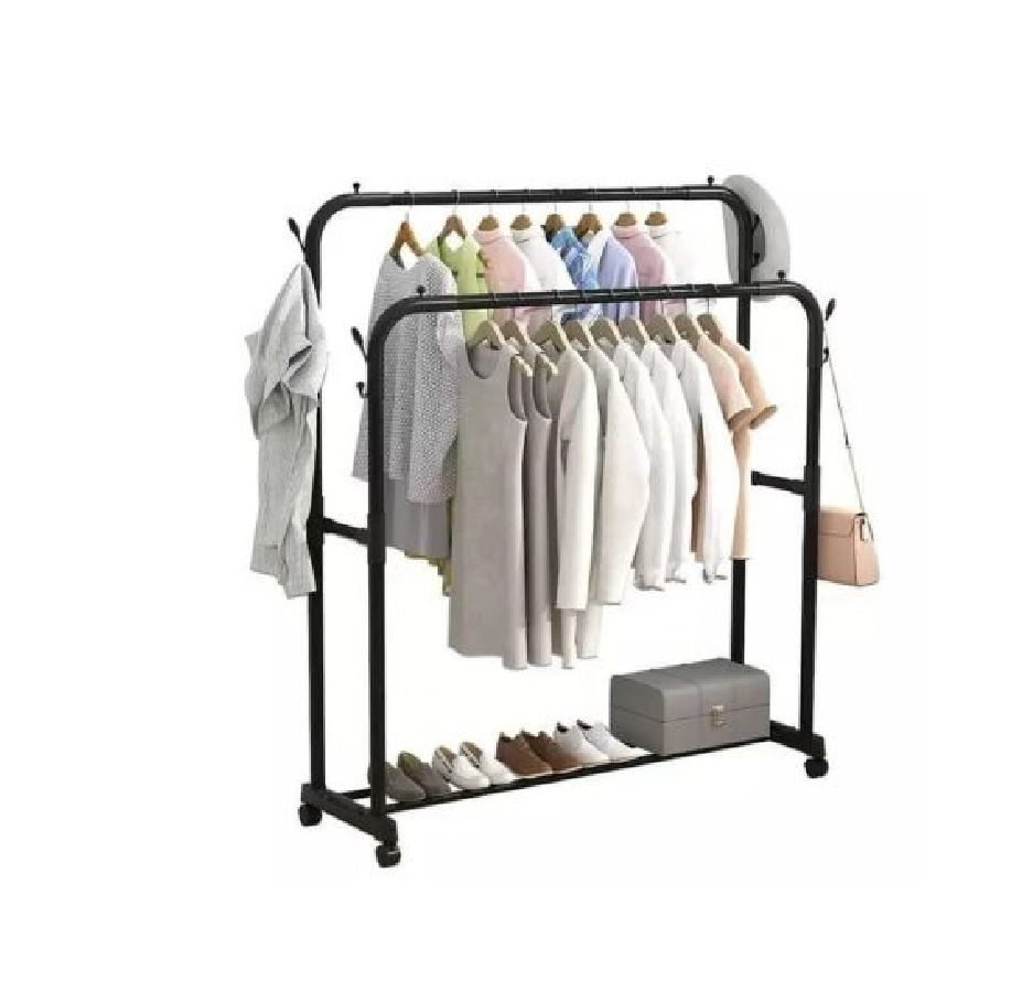 Double-rod garment rack
