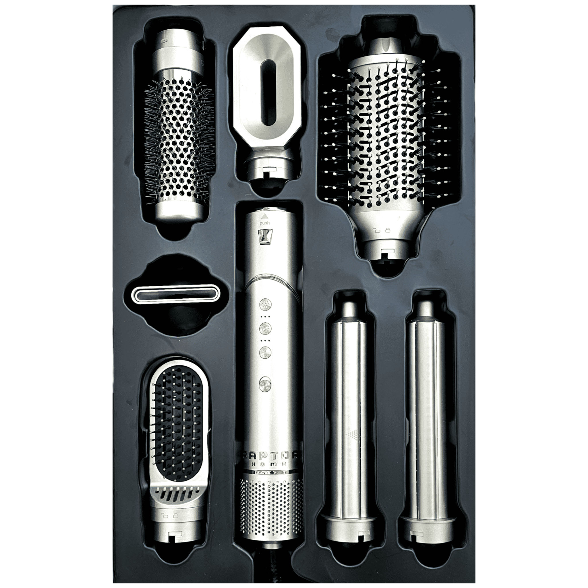 Raptor Home 7 in 1 Multi Hair Styler Wrap Flex - Silver Elegance