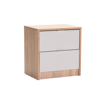 Vividitto - Ruzeiza 2 Drawer Pedestal - Oak / Grey