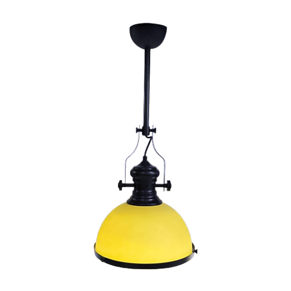 Pendant Lighting –Classic Range – Orange Glass And Black