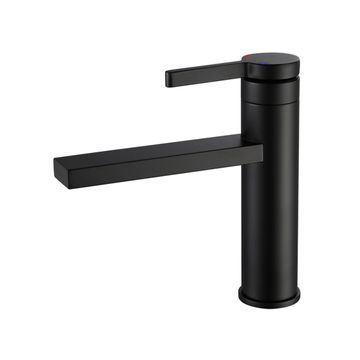 Black Basin Mixer Waterfall Faucet Bathroom Taps 0925B