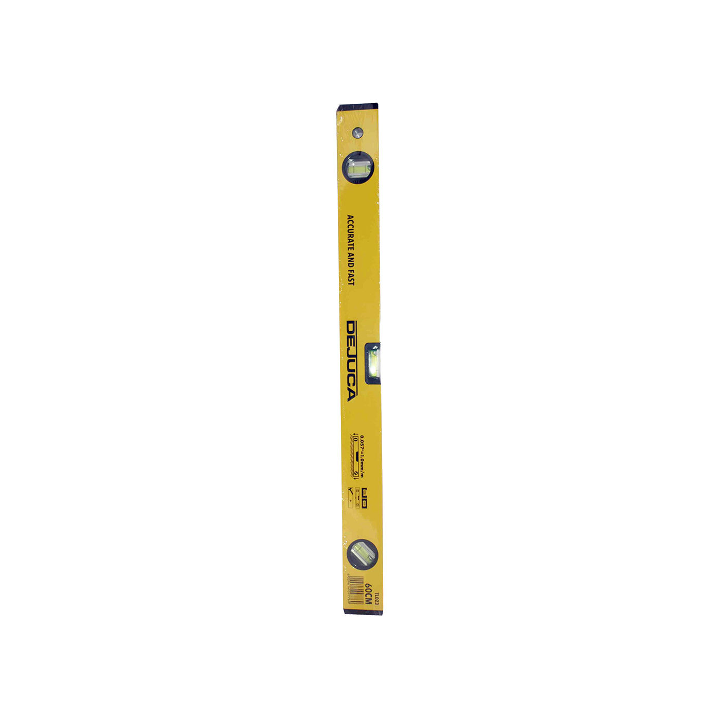 Dejuca - Spirit Level - Aluminum - 3 Vial - 1.5mm - 600mm - 8 Pack