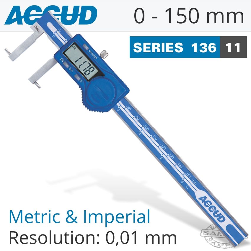 DIG. CALIPER 24-150MM 0.04MM ACC. INSIDE POINT 0.01MM RES. S/STEEL