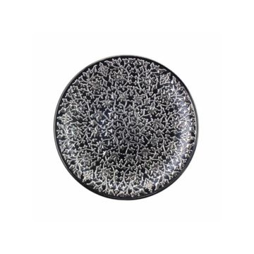 IRENA PLATE SHIRAZ 35CM ANTRACY & SILVER - Set of 1