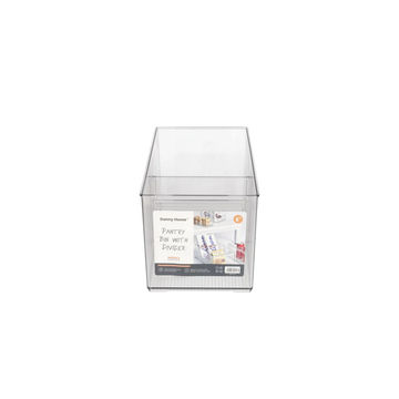 Pantry Organizer & Storage Bin with 2 Dividers 15cm