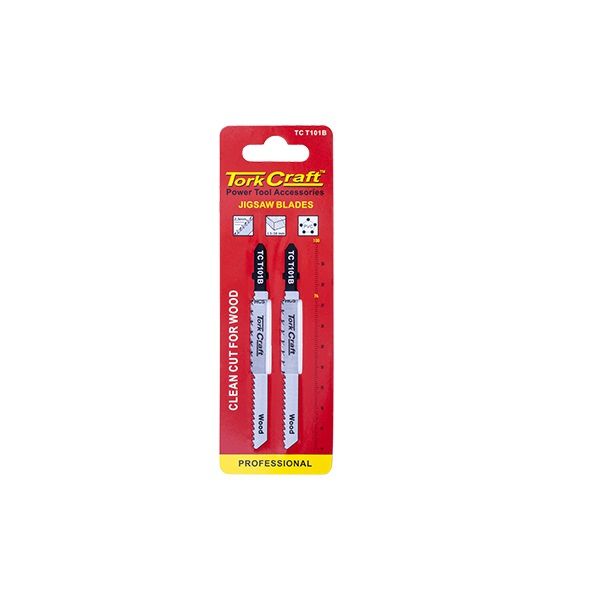 Tork Craft - T-Shank Jigsaw Blade 2.5mm 10Tpi 100mm 2Piece - 3 Pack