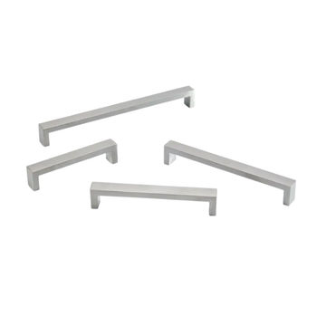 Flat Bar, Hollow, Stainless Steel, 128mm