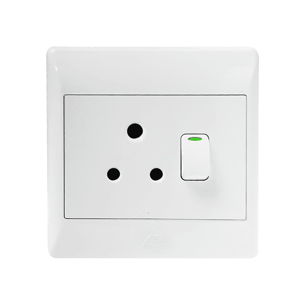 16A SWITCHED SOCKET OUTLET 4x4
C/W WHITE COVER PLATE