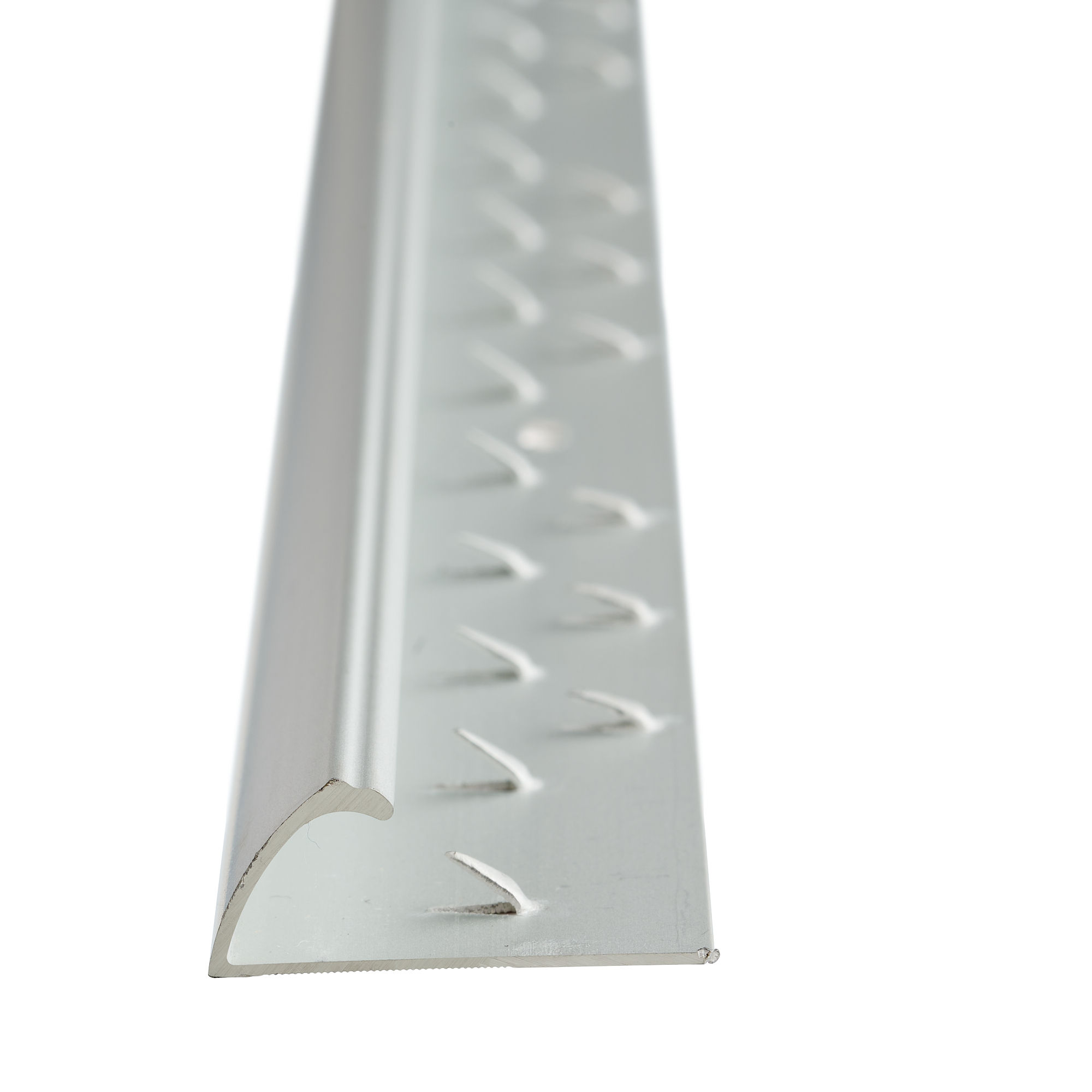 Aluminium Naplock Strip Silver Undrilled 2500 x 31 Aluminium Carpet Strip