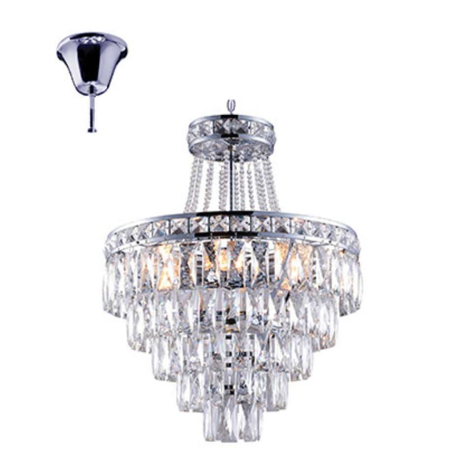 6LT Chandelier Crystal Chrome E14 6x40w