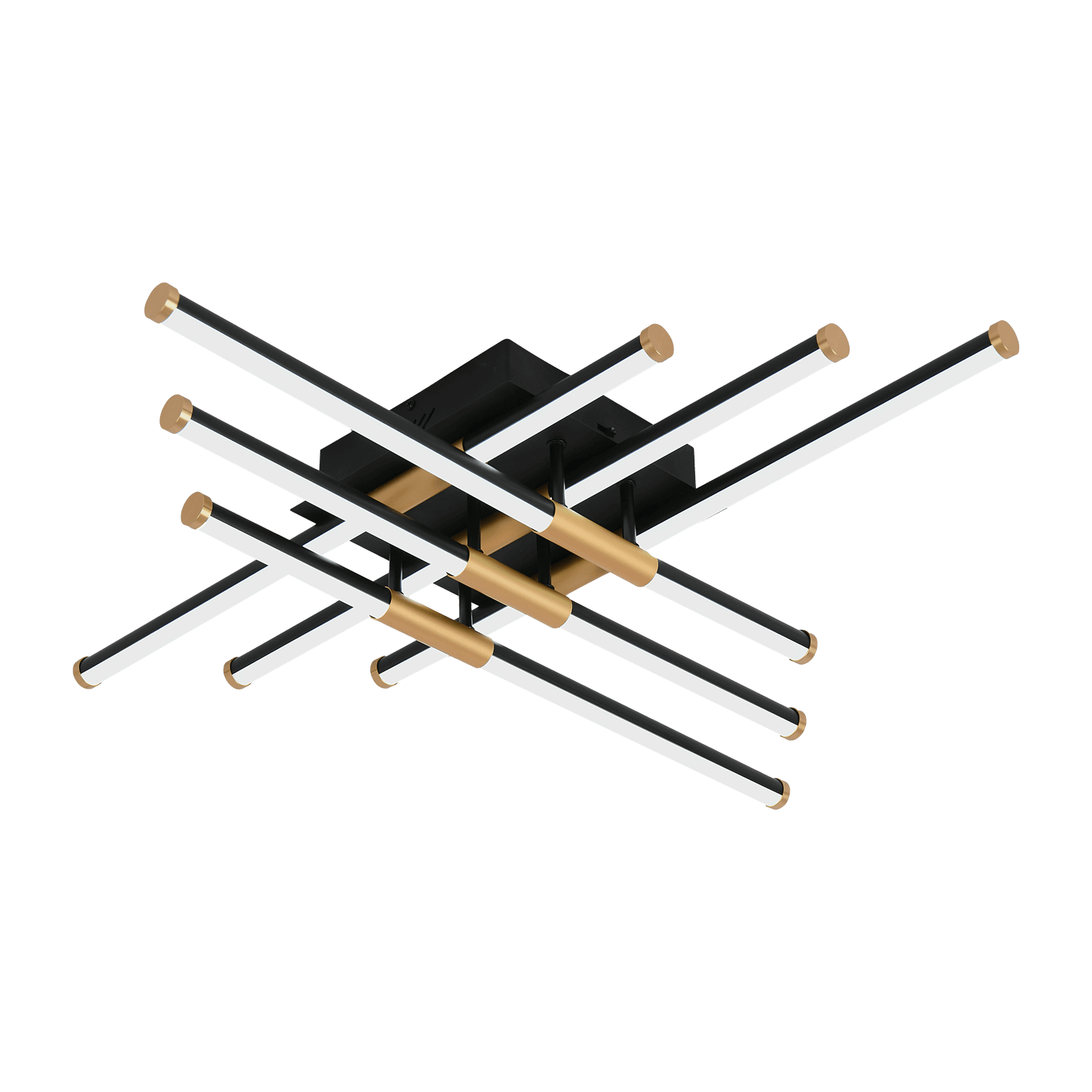 Zebbies Lighting Xavier 60W Sand Black and Gold CCT LED Ceiling Light